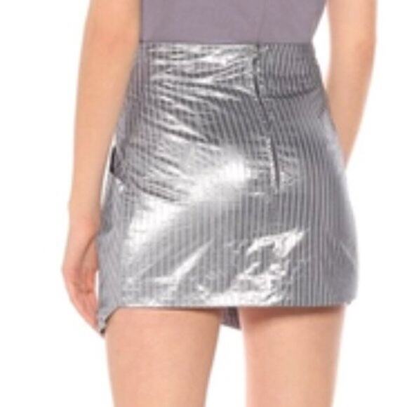 Isabel Marant Mucius Striped Metallic Miniskirt size 8 - Picture 5 of 8